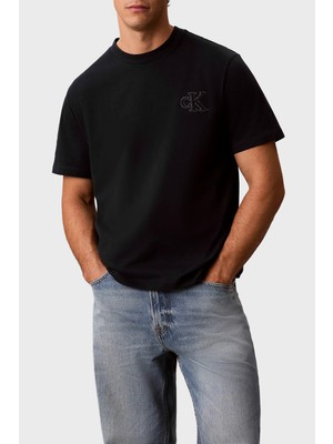 Calvin Klein % 100 Pamuk Regular Fit Bisiklet Yaka T Shirt LV04RG220GUB1 Erkek T Shirt LV04RG220G Ub1