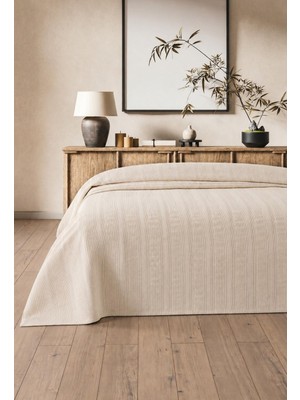 Royam Mevsim Home %100 Pamuk Tek Kişilik Waffle Desenli Yatak Örtüsü Pike 160 x 240