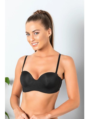 Gallipoli Straplez Lotus Sütyen Siyah (MGP11260)