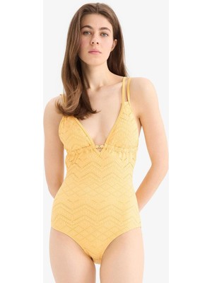 Suwen Regular Fit Nakışlı Brodeli Mayo-Fall In Love B6898AX25SM