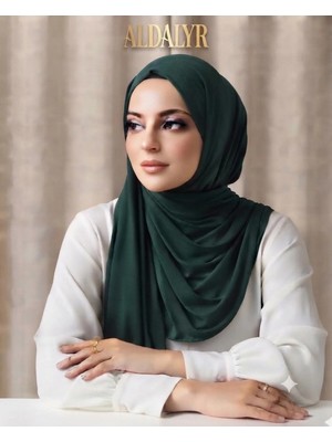 ALDAIYR Penye Şal Düz Zümrüt Yeşil