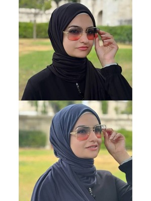 ALDAIYR 2 Adet Penye Şal Düz