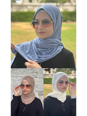 ALDAIYR 3 Adet Penye Şal Düz