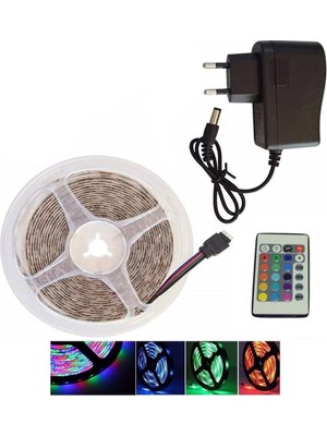 Teknik Durak Atc Şerit LED Rgb 16 Renk Uzaktan Kumandalı Tak Çalıştır 5 M 12 Volt