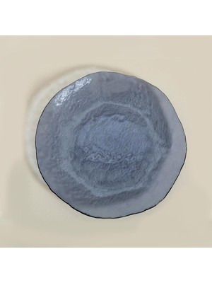 Hsc Bilişim Chakra Dune Servis Tabağı, Mavi/transparan, 28CM