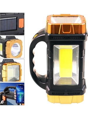 Teknik Durak El Feneri Projektör Solar Şarjlı 25W Led+Smd+Cob GL-2289