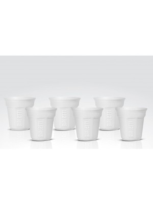 Hsc Bilişim Bialetti Y0TZ502 6 Espresso Bardağı, Porselen, Beyaz, 23,7 x 14 x 7 Cm, 6 Parça
