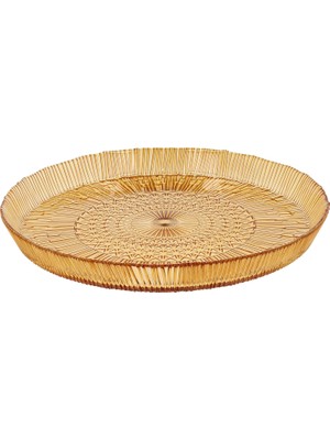 Hsc Bilişim Bitz Bıtz Kusintha Servis Tabağı Yuvarlak Amber 3 cm - Çap:30 cm