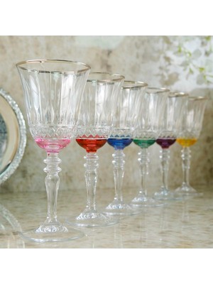 Hsc Bilişim Aryıldız Fiona 6'lı Uzun Kadeh Platin 300 ml