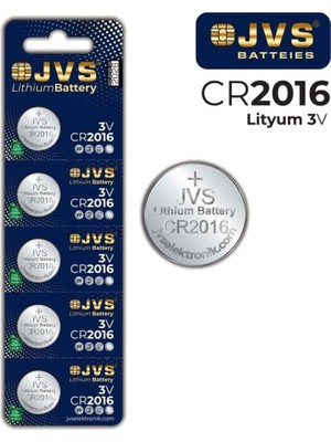 Teknik Durak Jvs CR2016 Düğme Pil 5li