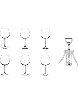 Hsc Bilişim Pasabahce Paşabahçe 7 Parça Enoteca Kadeh ve Tirbuşonlu Set