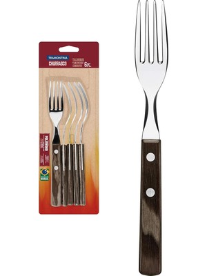 Hsc Bilişim Tramontina Churrasco 21198/916 Biftek-Steak Çatalı (6lı Blister)