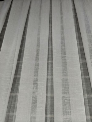 Stor Zebra 1. Kalite 1x2 (Seyrek) Pileli Beyaz Keten Tül Perde - Ütü Istemez Kırışma Yapmaz