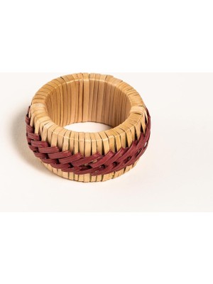 Hsc Bilişim Lotus Bordo Bambu Peçete Halkası 5 cm