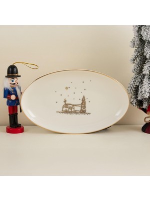 Hsc Bilişim Aryıldız New Year Feast Kayık Tabak 20 cm