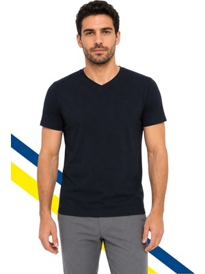 Fenerbahçe Orijinal Lisanslı Erkek Club Nakış Lacivert T-Shirt