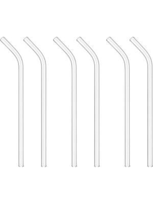 Hsc Bilişim Cam Pipet Set Bükülebilir, Temizleme Fırçalı Çevre Dostu, Tekrar Kullanılabilir, Dayanıklı Cam Smoo