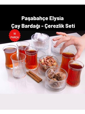 Hsc Bilişim Pasabahce Elysia Çay Bardağı Kase Çerezlik Seti STK28785907846