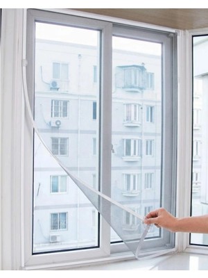 Armüz Pencere Sineklik Tülü 100X150 cm Çift Taraflı Bant Hediyeli Kesilebilir Tül Sineklik Seti