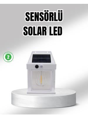 Armüz Güneş Enerjili Dış Mekan Sensörlü Duvar Lambası IP65 Su Geçirmez