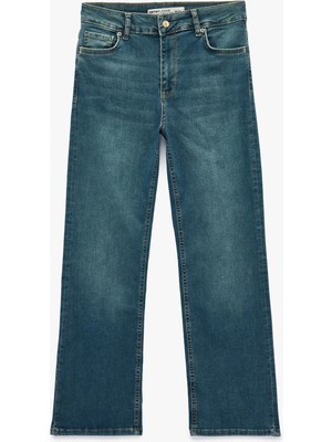 Koton Düz Paça Kot Pantolon Düğmeli - Straight Jeans