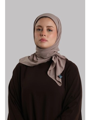 Giverny Pudra Düz Klasik Eşarp Italyan Dikişli Relax Kumaş Sade 202209_06