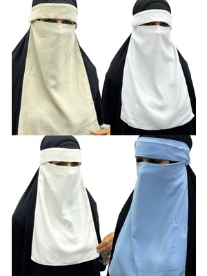 ALDAIYR 4 Adet Tesettür Medine Ipeği Gözlü Peçe Nikab