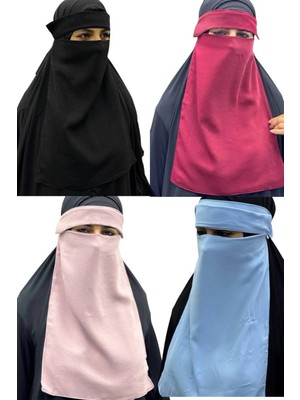 ALDAIYR 4 Adet Tesettür Medine Ipeği Gözlü Peçe Nikab