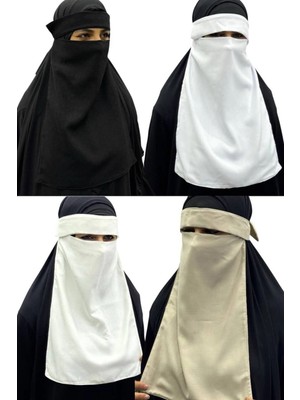 ALDAIYR 4 Adet Tesettür Medine Ipeği Gözlü Peçe Nikab