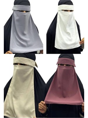 ALDAIYR 4 Adet Tesettür Medine Ipeği Gözlü Peçe Nikab