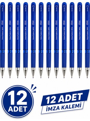 Kraf Sign Pen 1.0 mm Imza Kalemi Mavi 12'li Kutu