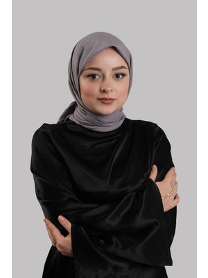 Giverny Antrasit Düz Klasik Eşarp Italyan Dikişli Pamuk Caz Sade 202210_25