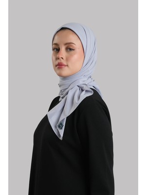 Giverny Bebe Mavisi Düz Klasik Eşarp Italyan Dikişli Relax Kumaş Sade 202209_11