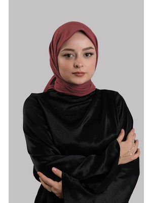 Giverny Bordo Düz Klasik Eşarp Italyan Dikişli Pamuk Caz Sade 202210_16