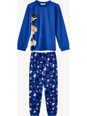 Penti Erkek Çocuk Saks The Paw Club Uzun Kollu Pamuklu Pijama Takımı