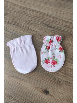 Bambik Bebek Eldiveni Ikili Set 0-3 Ay %100 Pamuk Yenidoğan Tırnak Koruyucu Eldiven