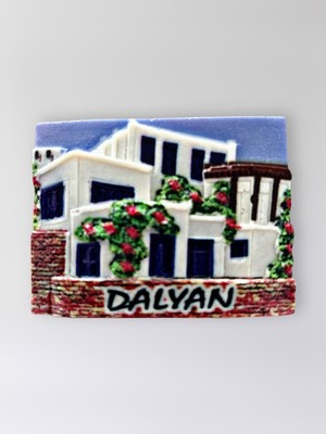Mundy Dalyan Polyester Kabartmalı Magnet 7,5 x 5,5 cm Dekoratif Hediyelik Buzdolabı Süsü (KOD:1630)
