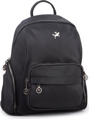 Nas Bag Kadın Çok Cepli Sırt Çantası (En :30CM x Boy:34) Siyah Buzzy