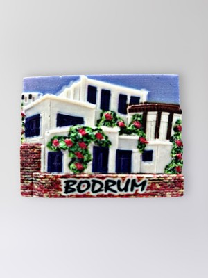 Mundy Bodrum Polyester Kabartmalı Magnet 7,5 x 5,5 cm Dekoratif Hediyelik Buzdolabı Süsü (KOD:1629)