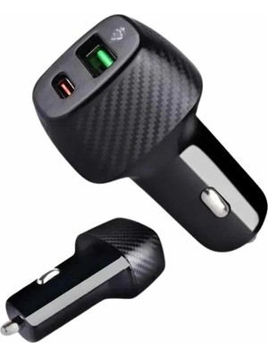 Mey Ithalat® Type-C Girişli Araba Çakmaklık Şarj Cihazı 38W Oto Çakmaklık