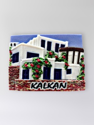 Mundy Kalkan Polyester Kabartmalı Magnet 7,5 x 5,5 cm Dekoratif Hediyelik Buzdolabı Süsü (KOD:1638)
