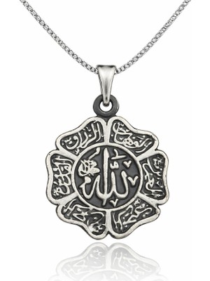 Gumush Gümüş Allah Yazılı Erkek Kolye