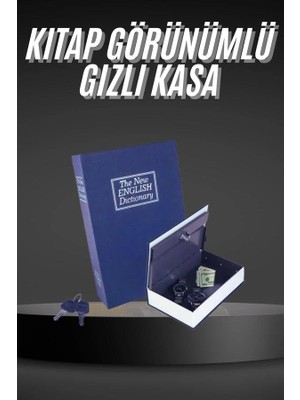Mey Ithalat® Kilitli Gizli Kasa Sözlük Kumbara Kitap Sözlük Görünümlü 18CM