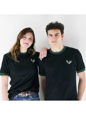 Daçka Dükkan Yuvaya Doğru Kırlangıç, Unisex Tişört, Siyah