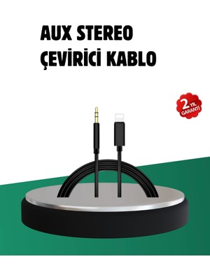Mey Ithalat® iPhone Uyumlu Lightning – 3.5mm Aux Adaptör Kablo Stereo Ses Aktarım