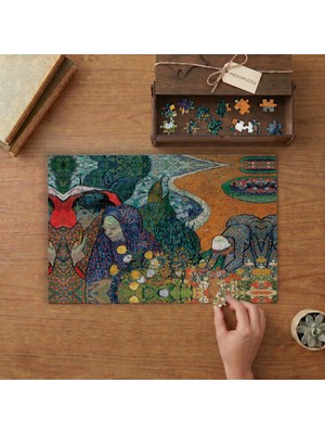 Cennet Bahçesinin Anıları Van Gogh Tasarımı 240 Parça Ahşap Puzzle Ahşap Kutuda  MP06598