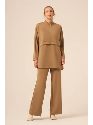 Garmi Kadın Royal Pantolonlu Takım Camel