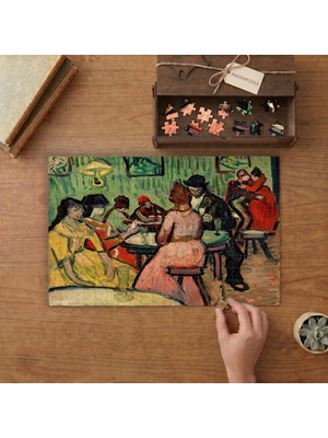 Van Gogh The Brothel  Tasarımı 240 Parça Ahşap Puzzle Ahşap Kutuda  MP03025
