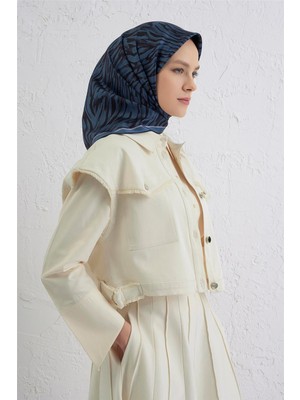 Armine Klasik Desenli Saf Ipek Twill Eşarp 9435D 34