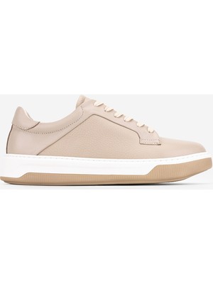 Valmenti Erkek Hakiki Deri Bej Sneakers & Spor Ayakkabı 1212 2504 Erk Ayk Y26 Bej Fltr/bej Met